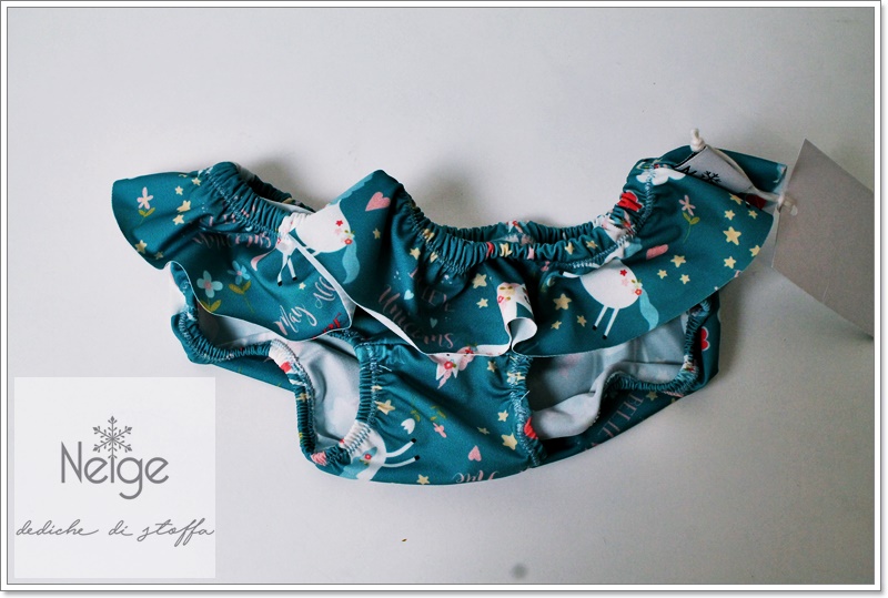Costume-Mutandina PRONTA CONSEGNA Unicorni Base Verde