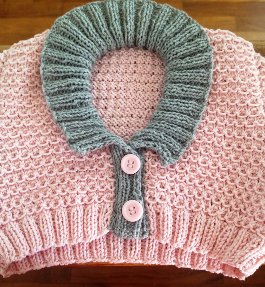Cache-coeur rosa e grigio 12-18 mesi 