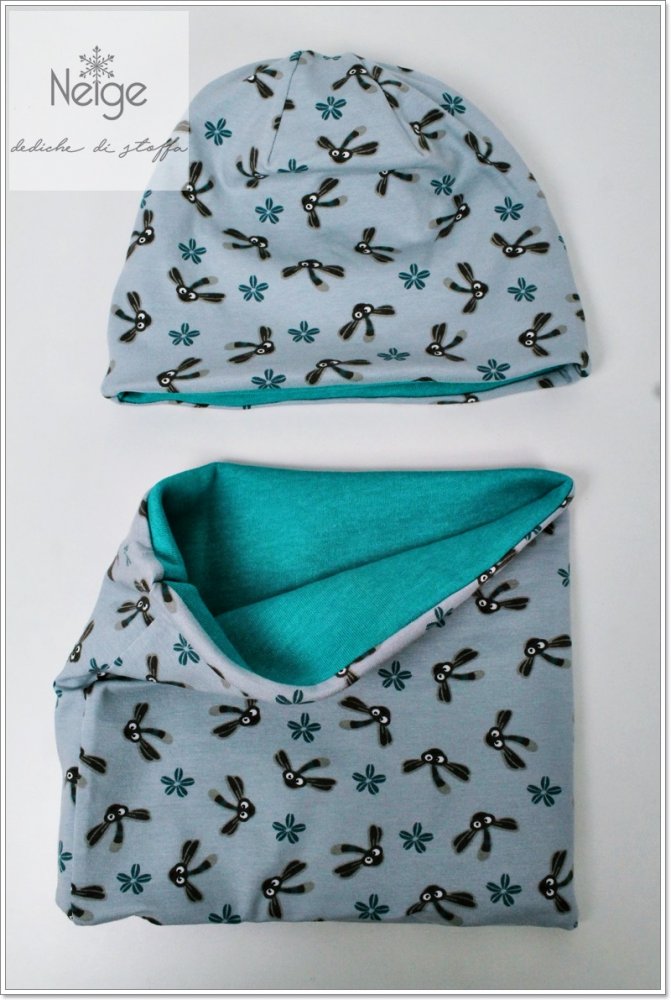 Set Cappello e Collo Libellule e Felpa