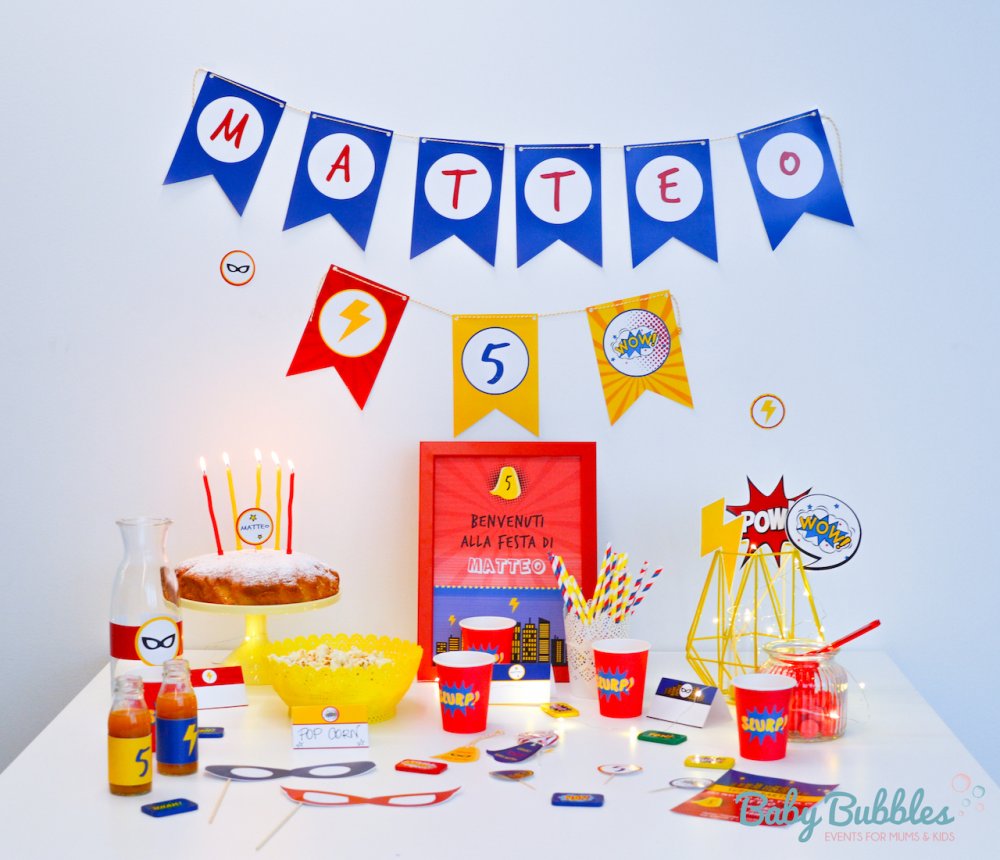 Party Kit Compleanno Supereroe