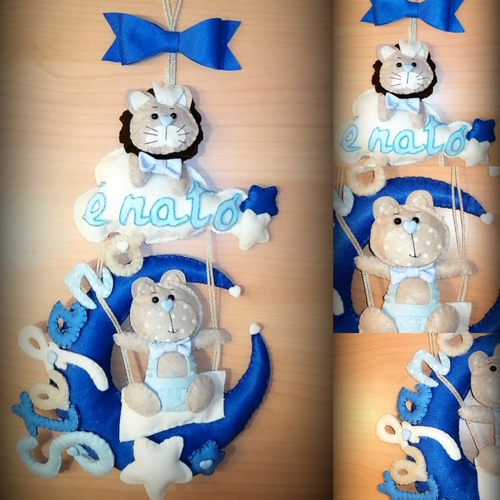 Fiocco nascita personalizzato handmade 