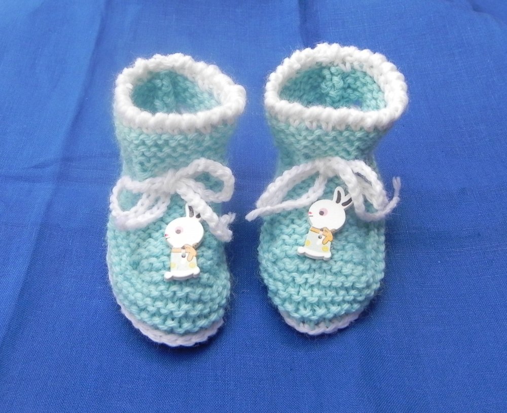 Scarpette Azzurre baby in lana