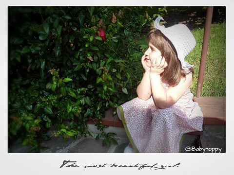 vestito per bimba retro/vintage in cotone stampato
