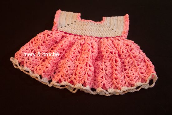 Vestito Bimba Rosa e Bianco 0-3 mesi - Lana -