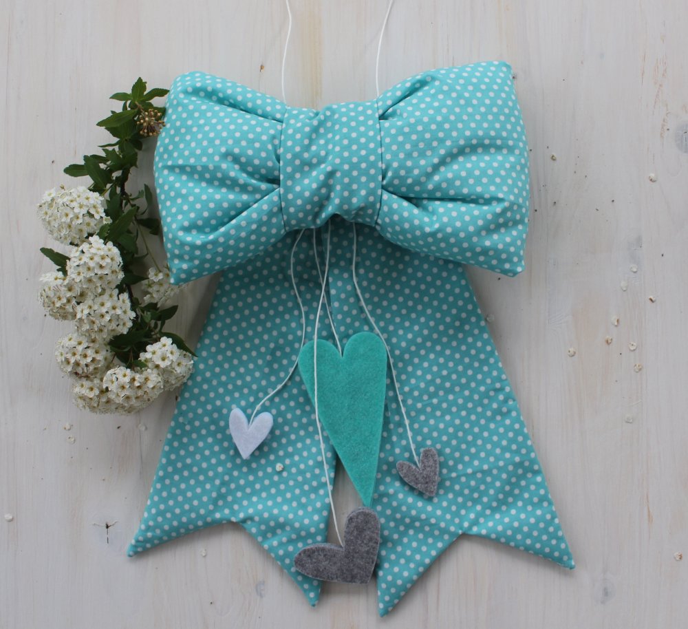 Fiocco nascita con cuori misti