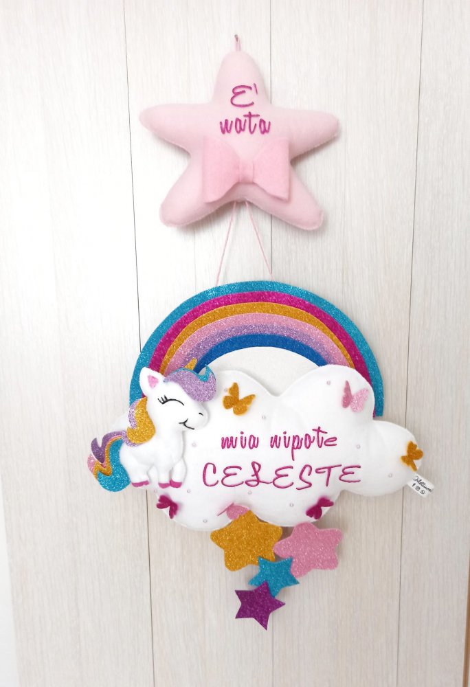 Fiocco nascita Unicorno