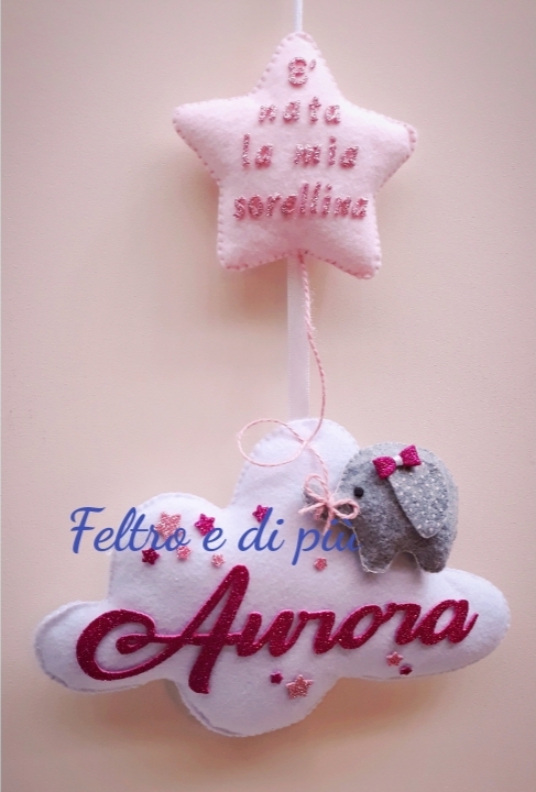 FIOCCO NUVOLA CON ELEFANTE