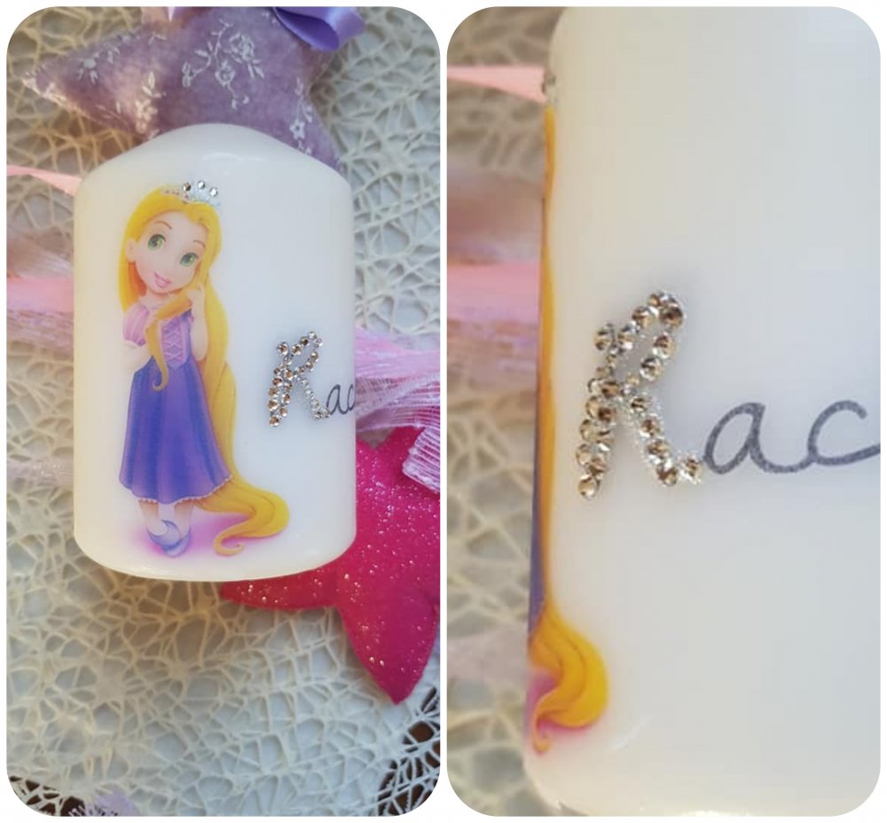 candele con principesse disney  con nome gioiello 