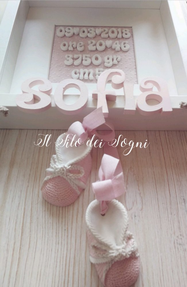 Quadretto nascita con pelouche