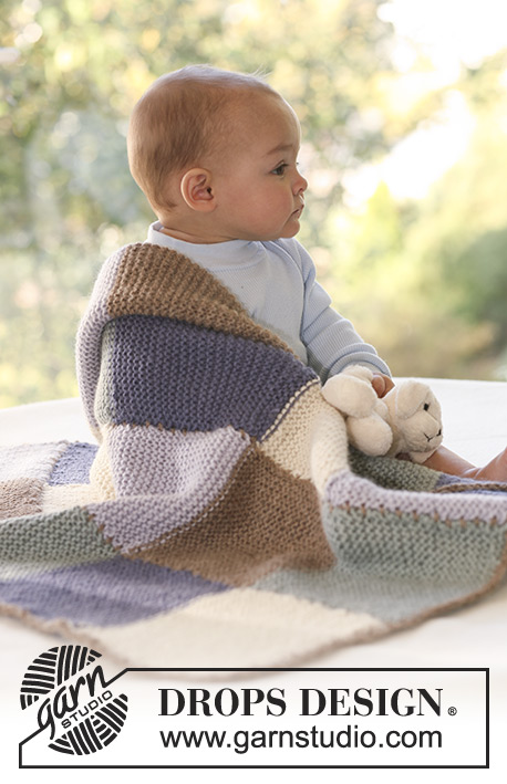 Coperta baby lavorata ai ferri a maglia legaccio in Alpaca