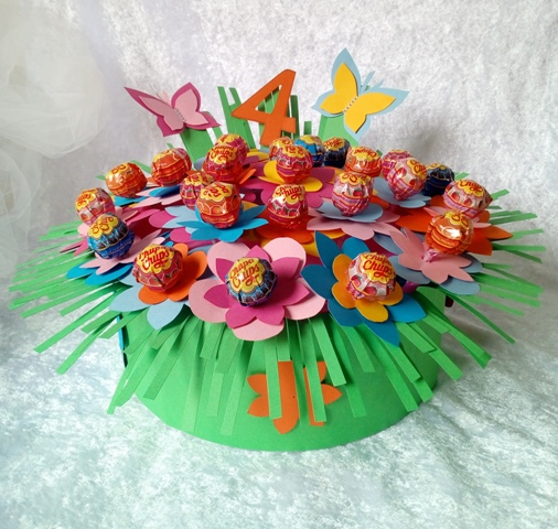Torta di fiori di chupa chups