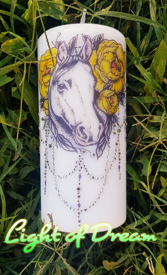 Candela personalizzata con i nostri amici animali 