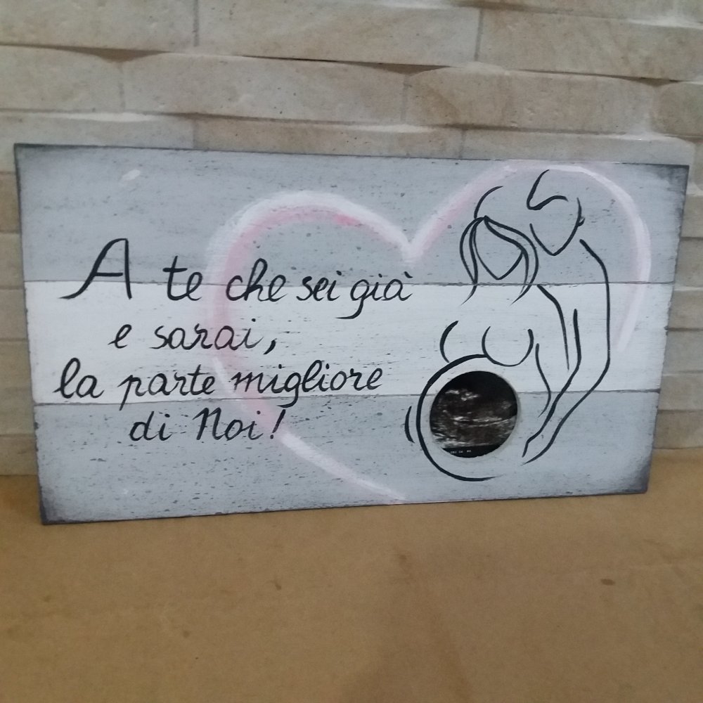 Portaecografia, targa portafoto gravidanza