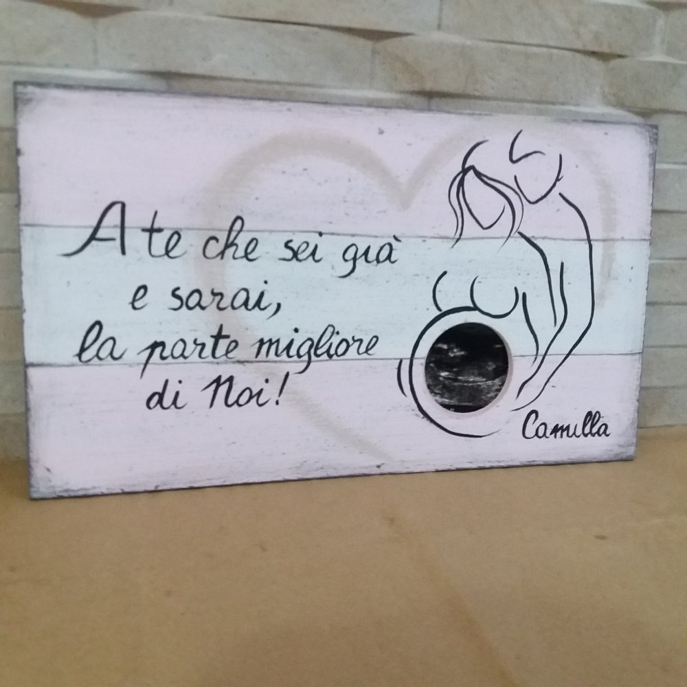 Portaecografia, targa portafoto gravidanza