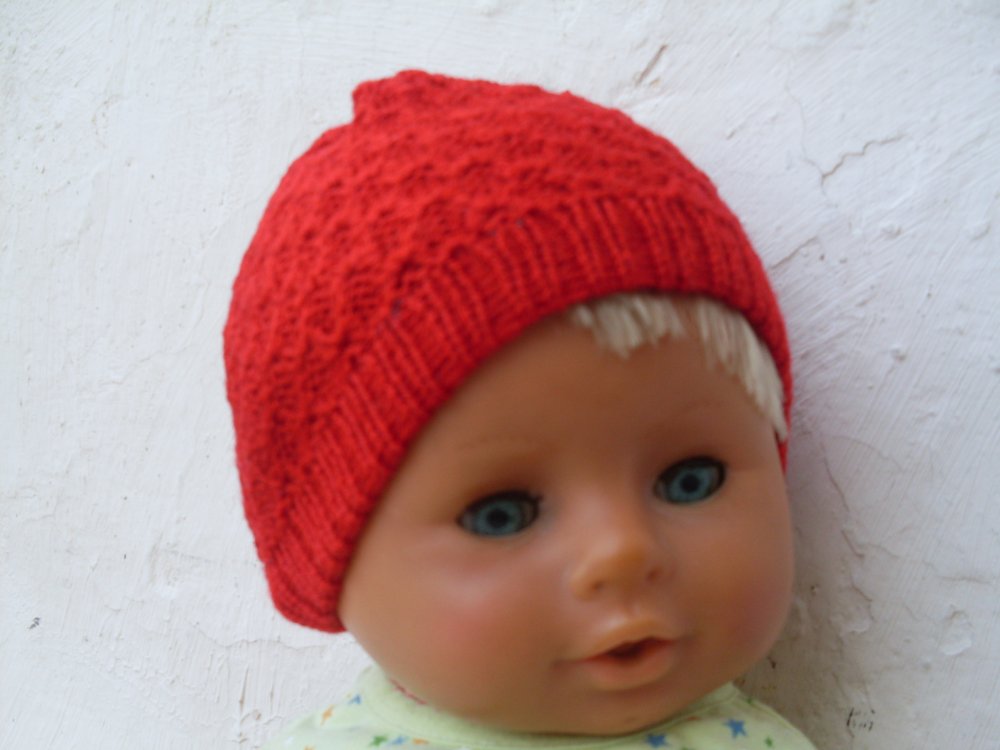Cappello a maglia rosso