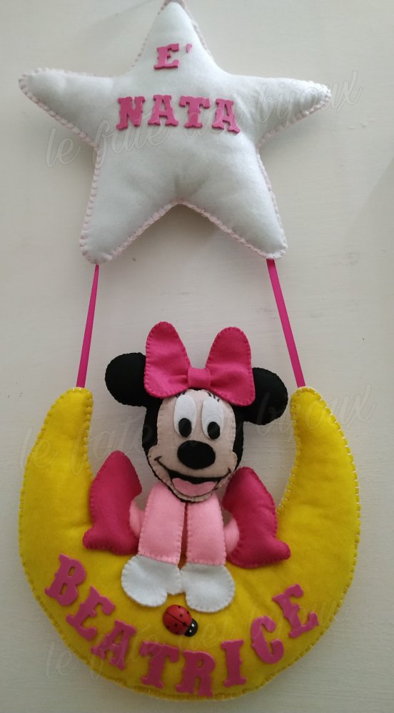 Fiocco nascita Minnie e luna