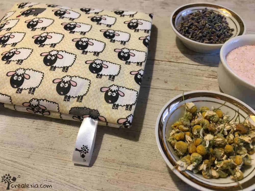 Cuscino di sale rosa dellhimalaya, aromaterapia con lavanda o camomilla, cuscino riscaldabile, cuscino del benessere, cuscino termico