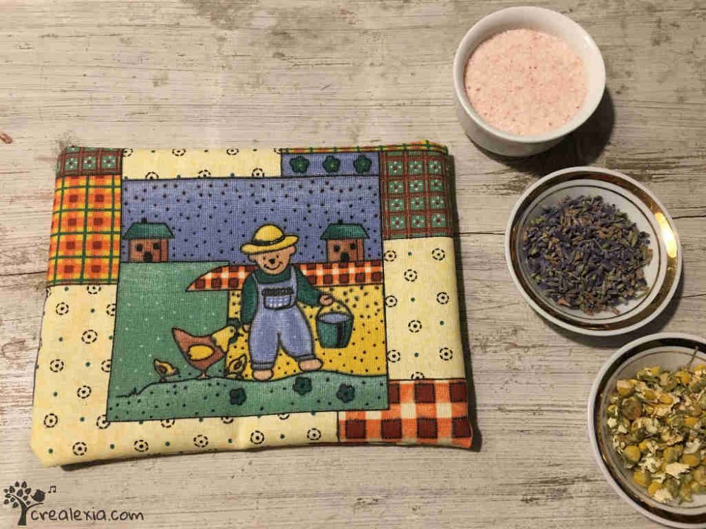 Cuscino di sale rosa dellhimalaya, aromaterapia con lavanda o camomilla, cuscino riscaldabile, cuscino del benessere, cuscino termico