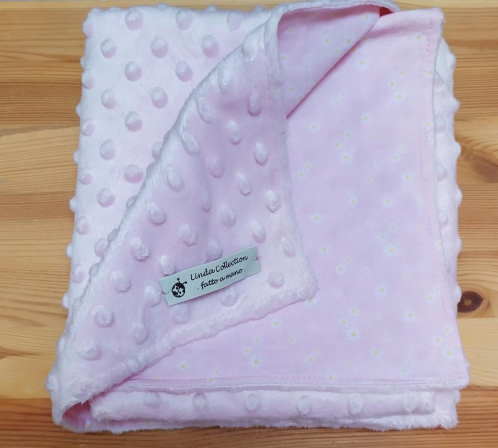 Copertina bimba,  morbida in cotone e pile