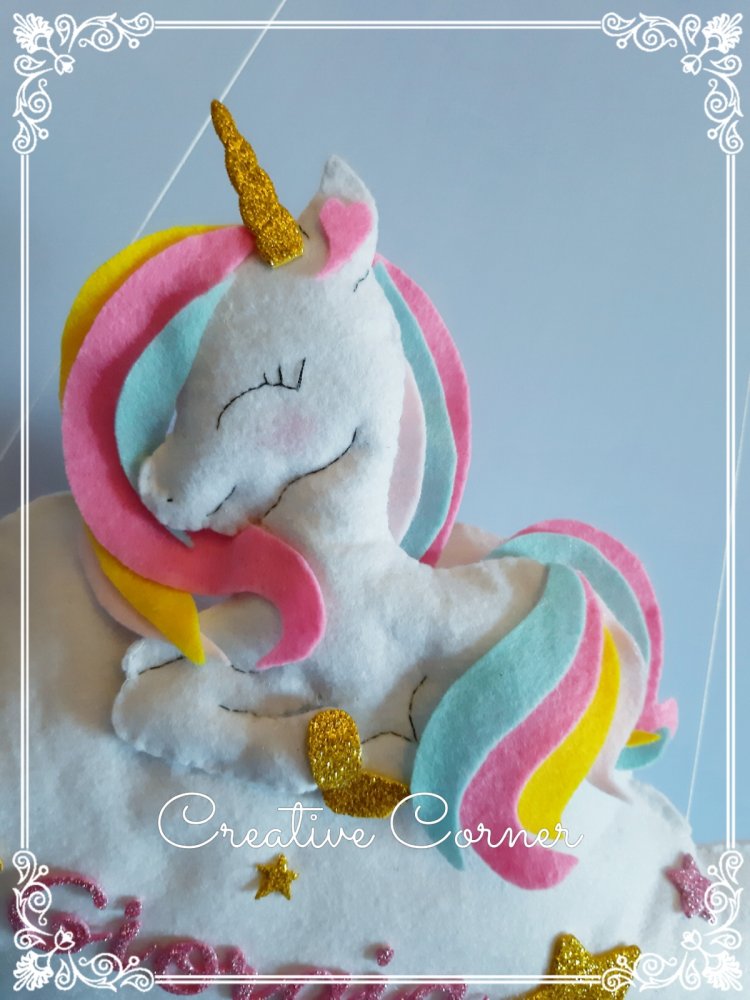 Fiocco nuvola unicorno 