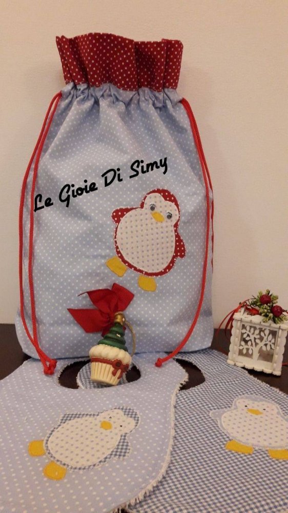 Sacca cambio con pinguino 