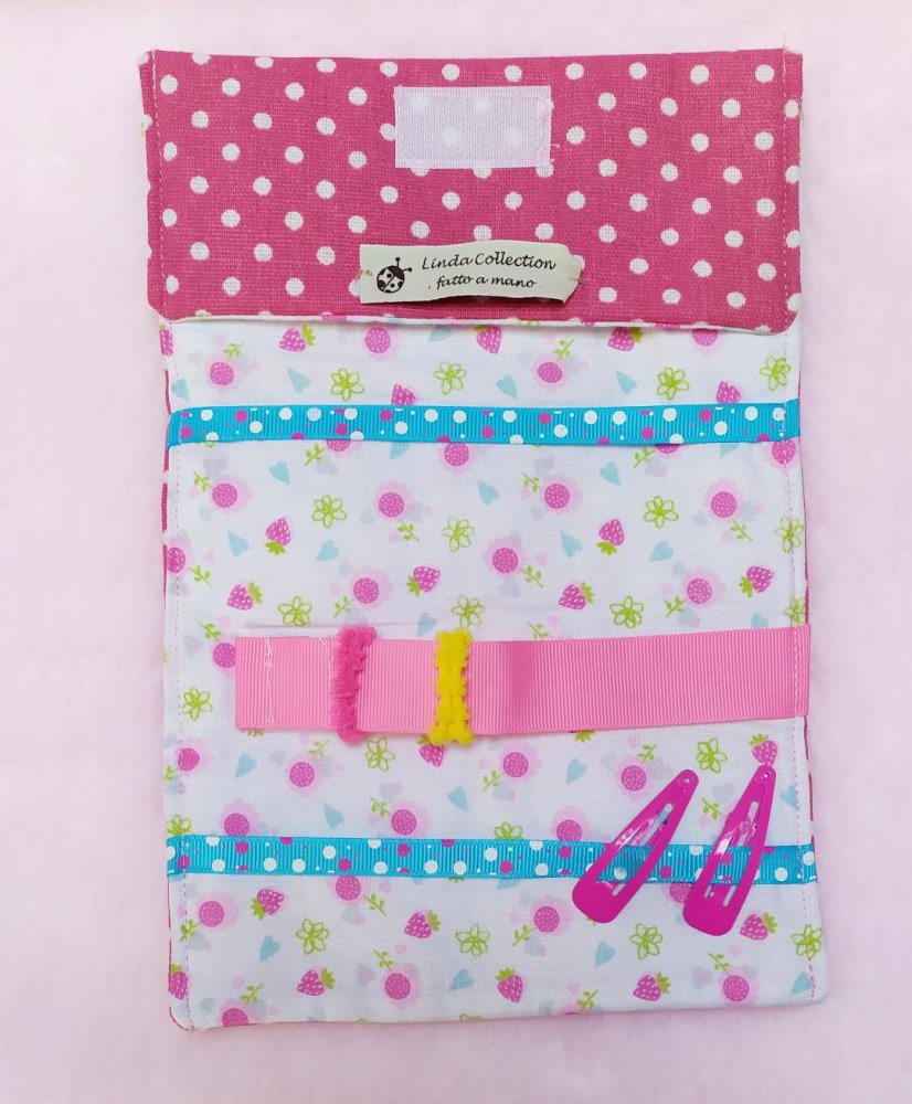 Astuccio porta mollette , elastici, per bambina