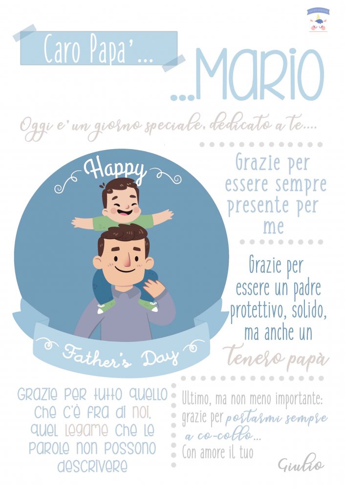 Quadretto / diploma per il pap