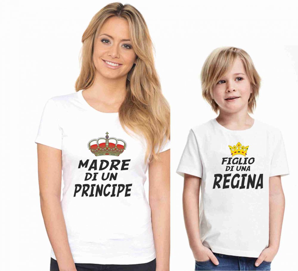 Kit due magliette una per la mamma e uno per il figlio/a