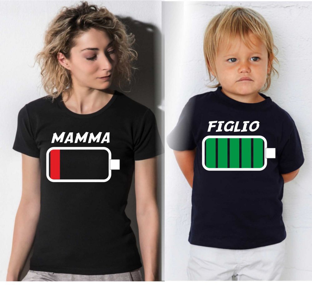 Kit due magliette una per la mamma e uno per il figlio/a