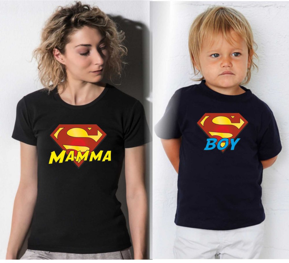 Kit due magliette una per la mamma e uno per il figlio/a