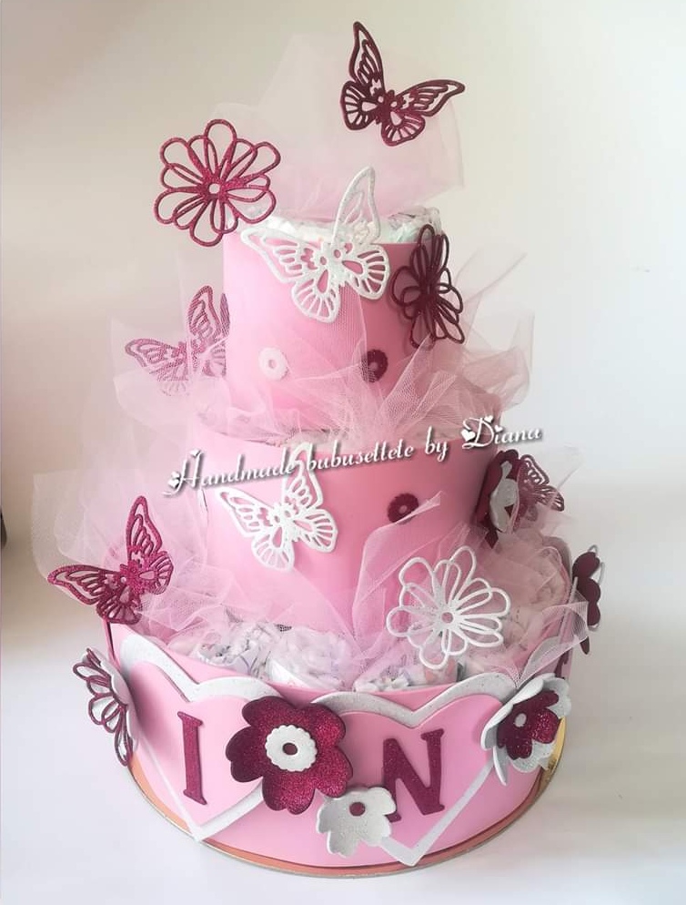 Torta di pannolini Farfalla 