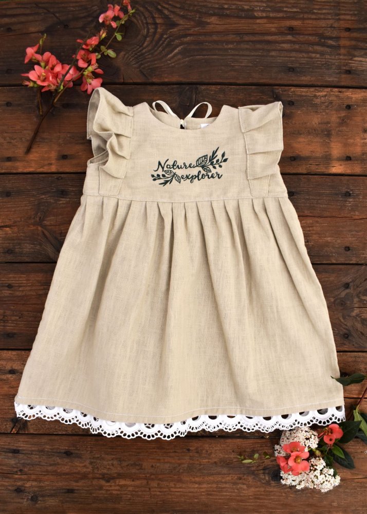 Abito in lino beige