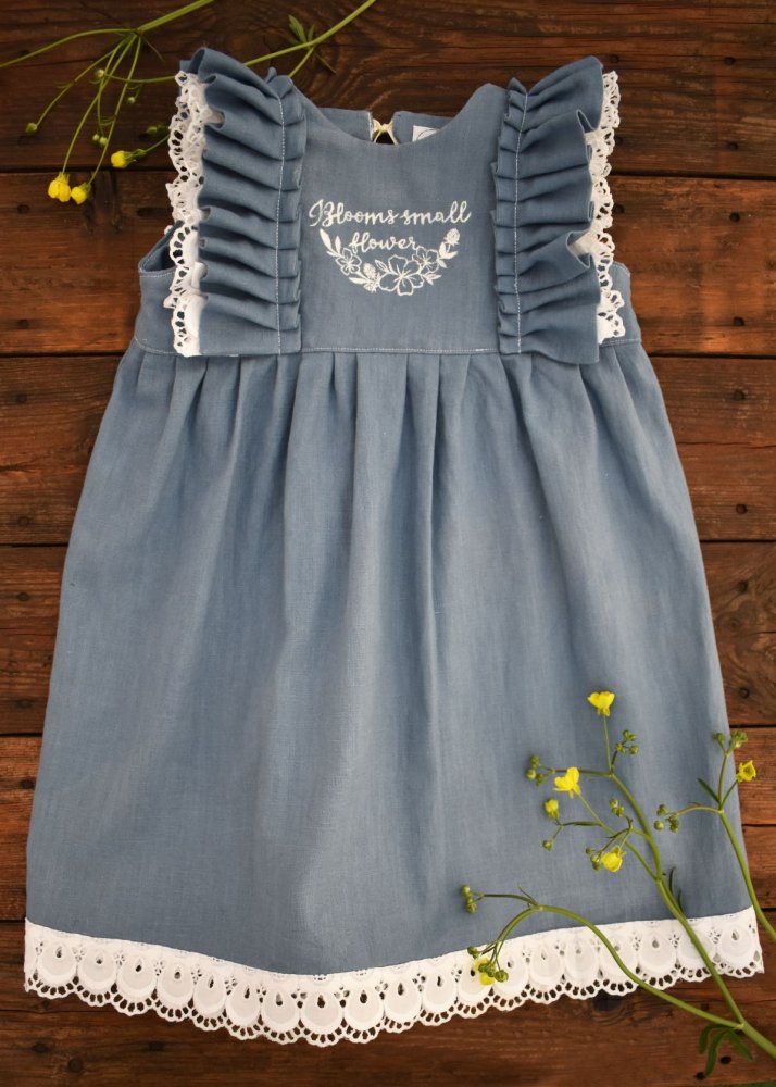 abito in lino blu