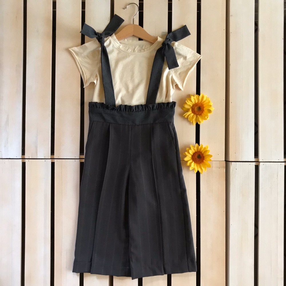 PANTALONE CULOTTE BAMBINA CON T-SHIRT 