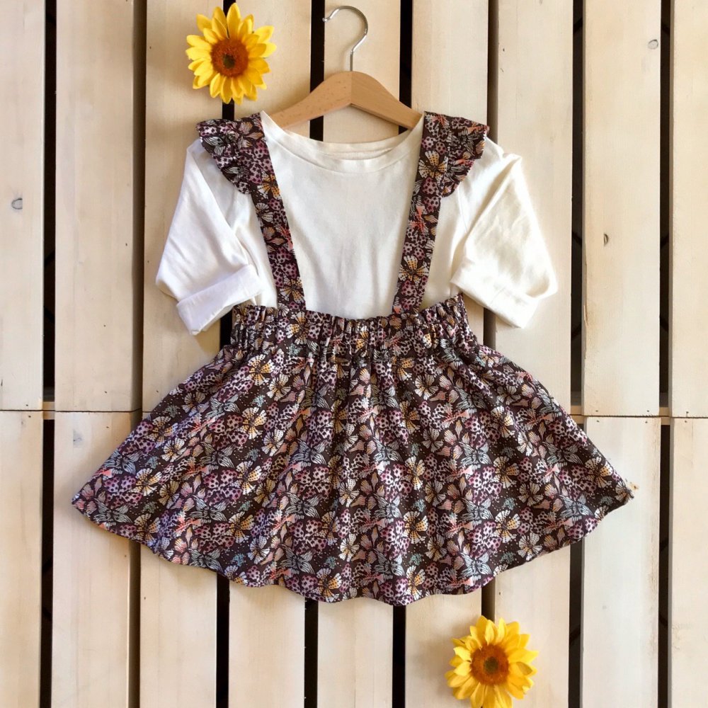 GONNA CON BRETELLE E MAGLIA BAMBINA 