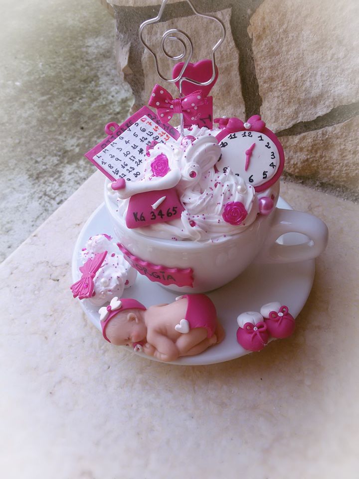 Tazza in fimo portafoto 