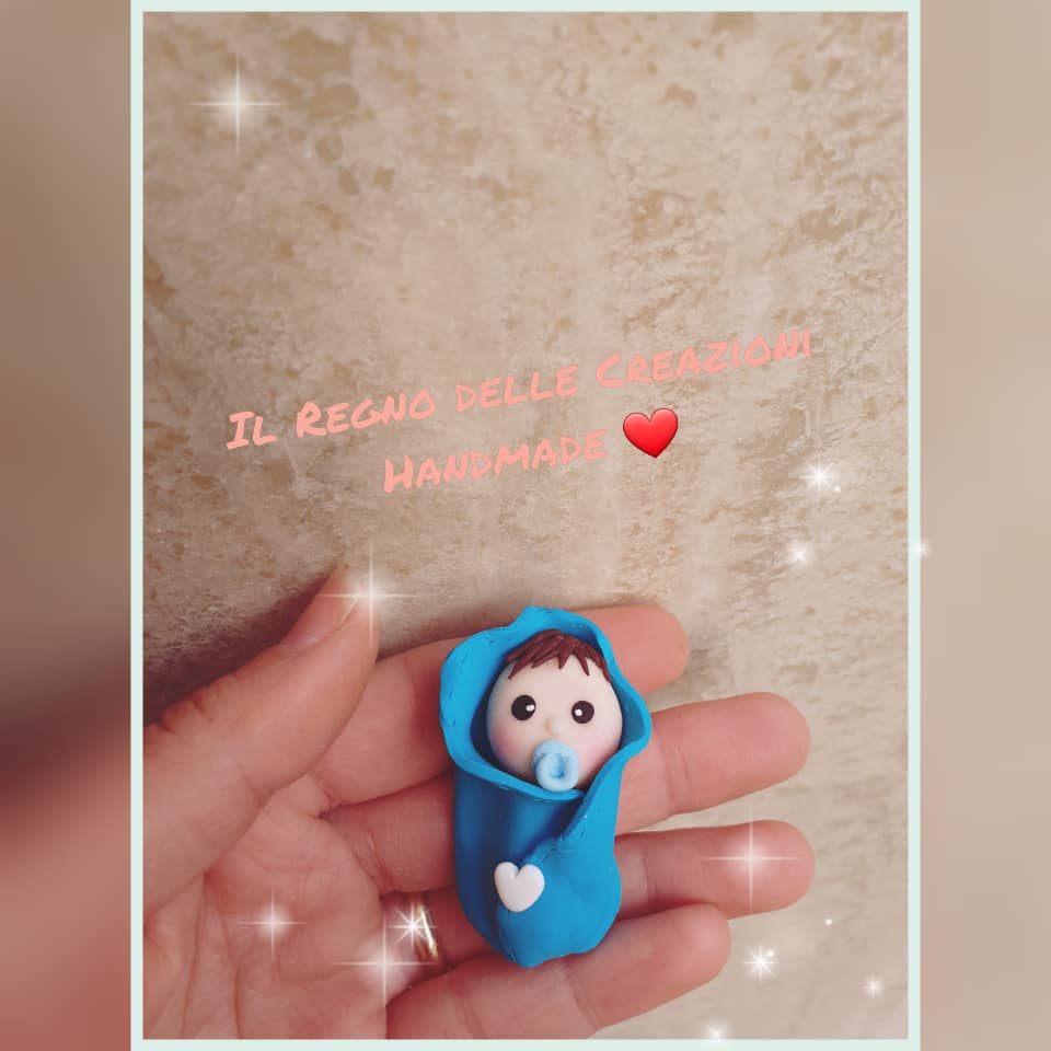 Beb  in fimo bomboniera
