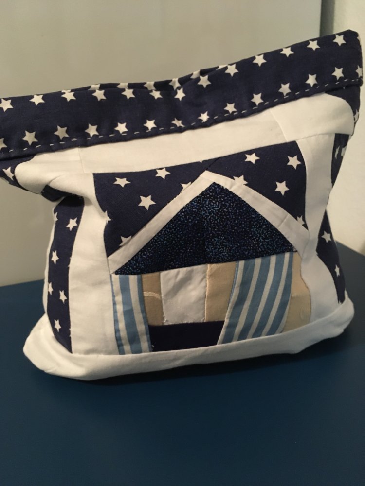 Borsa porta cambio in stoffa double-face