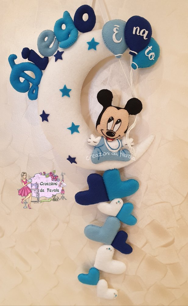 Fiocco nascita topolino