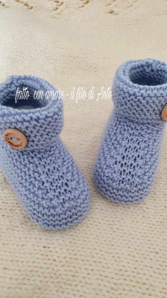 Scarpine stivaletti bambino in pura lana merinos 100%