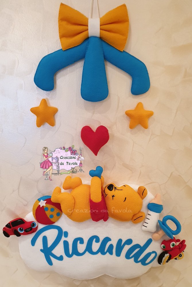 Fiocco nascita winnie the pooh