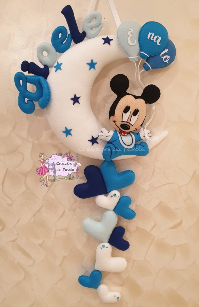 Fiocco nascita topolino