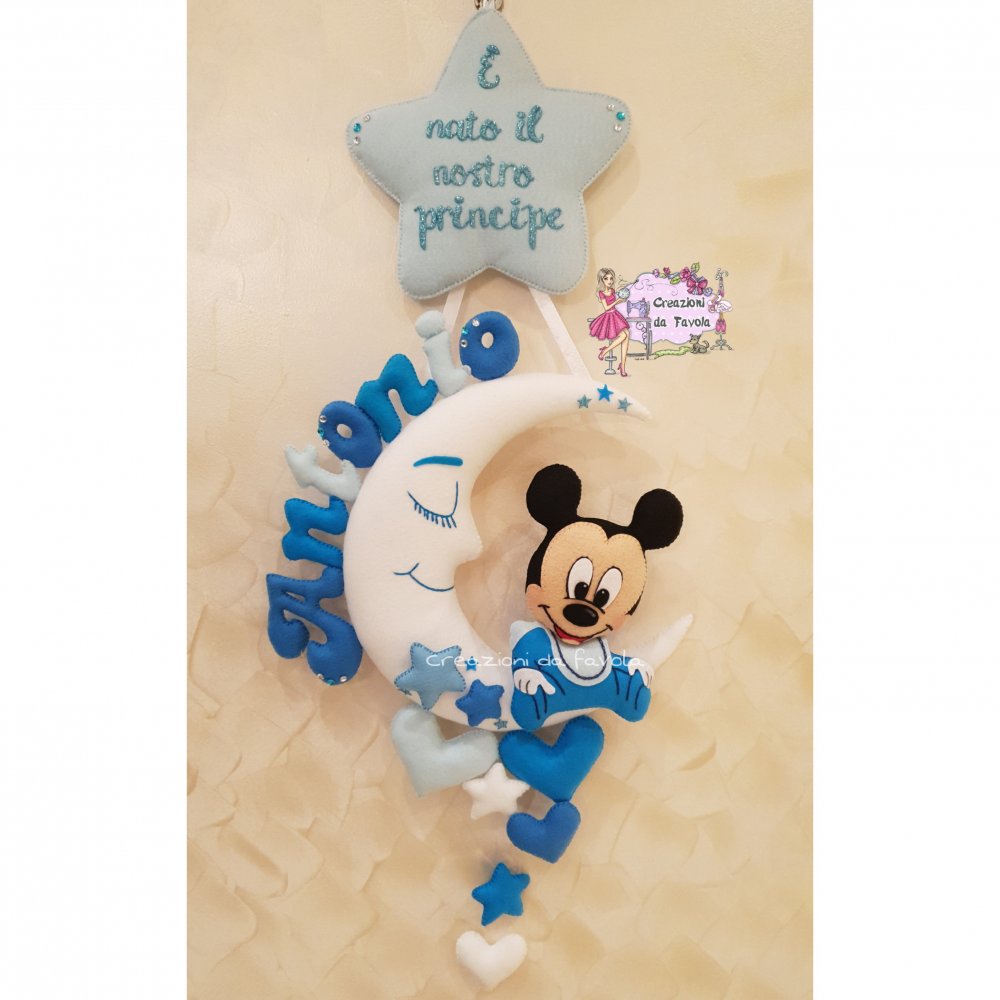Fiocco nascita topolino 