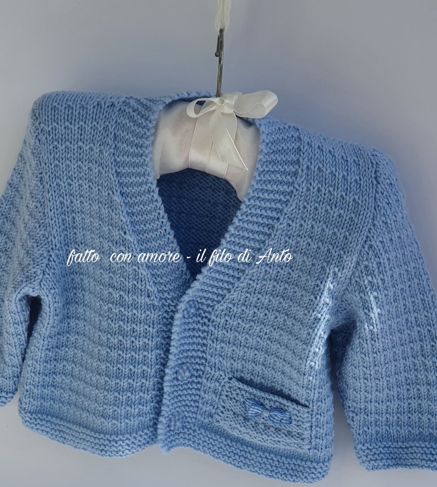 Maglia coprifasce / cardigan  bambino fatto a mano 