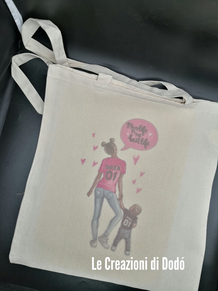 Shopper mum an son