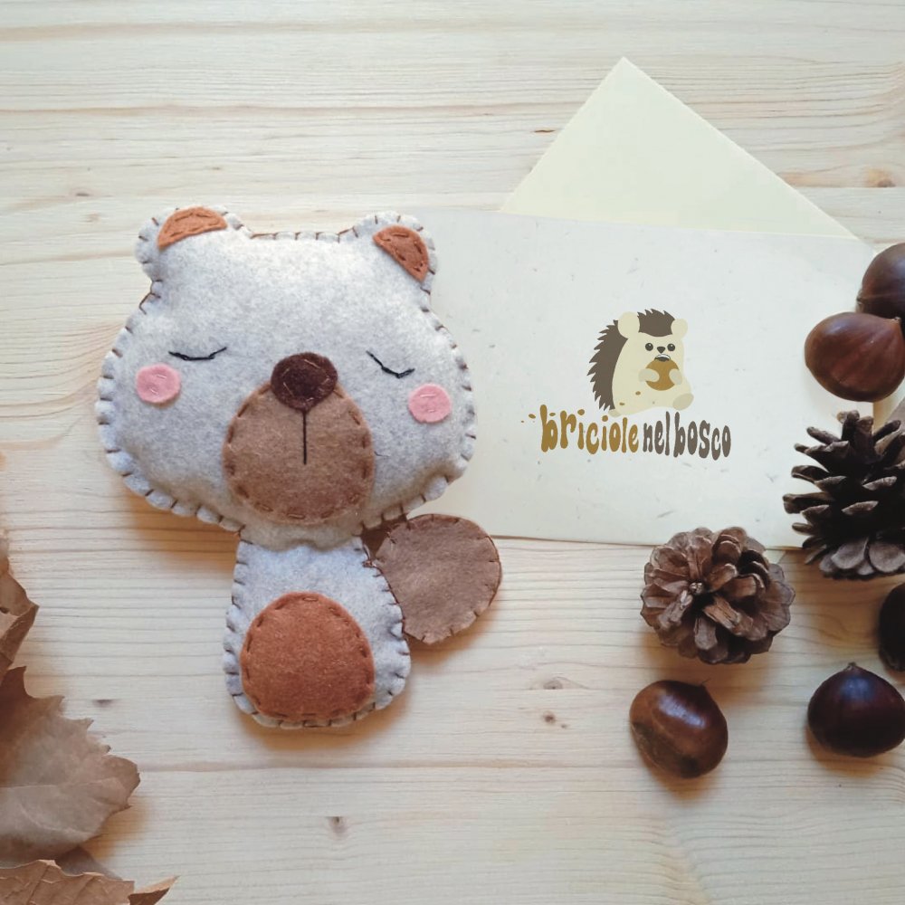 Animaletti e ricette del Bosco: Orsetto in pannolenci 
