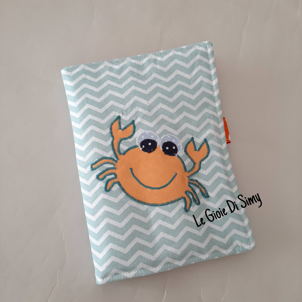Astuccio porta colori e quadernino con granchietto 