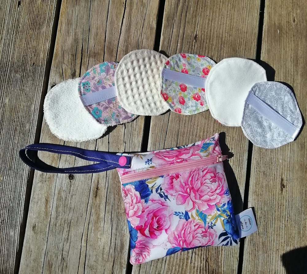 Set dischetti struccanti con wetbag - floreale