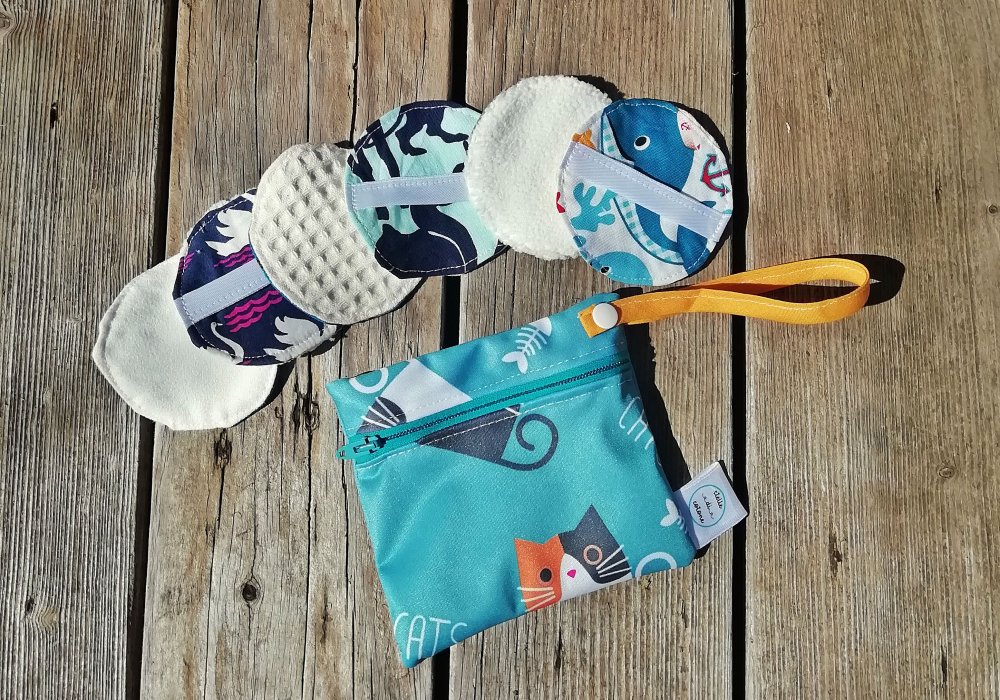 Set dischetti struccanti con wetbag - animali