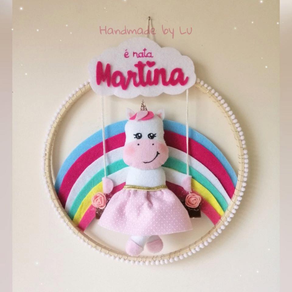 Fiocco nascita unicorno - telaio luminoso